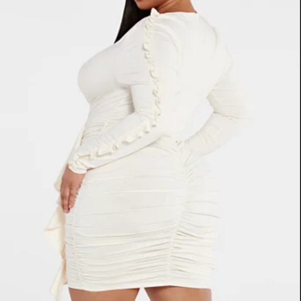 #5❤️/#1❤️/83/46 NEW CYNTHIA RUFFLE DETAIL BODYCON DRESS - Picture 2 of 4